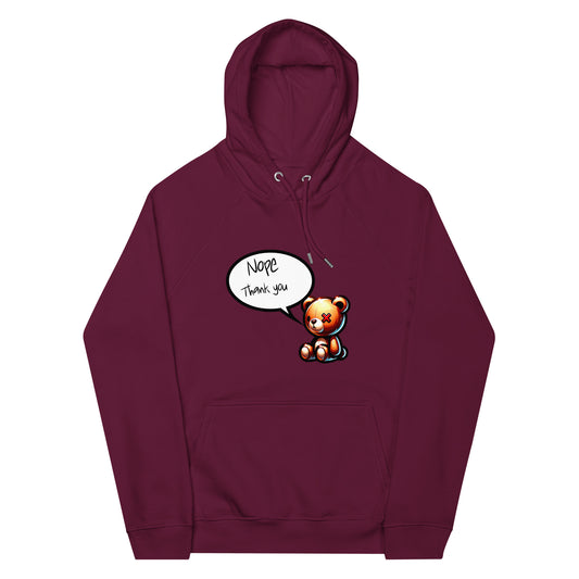 Cute Hoodies burgundy iconic hood front reference