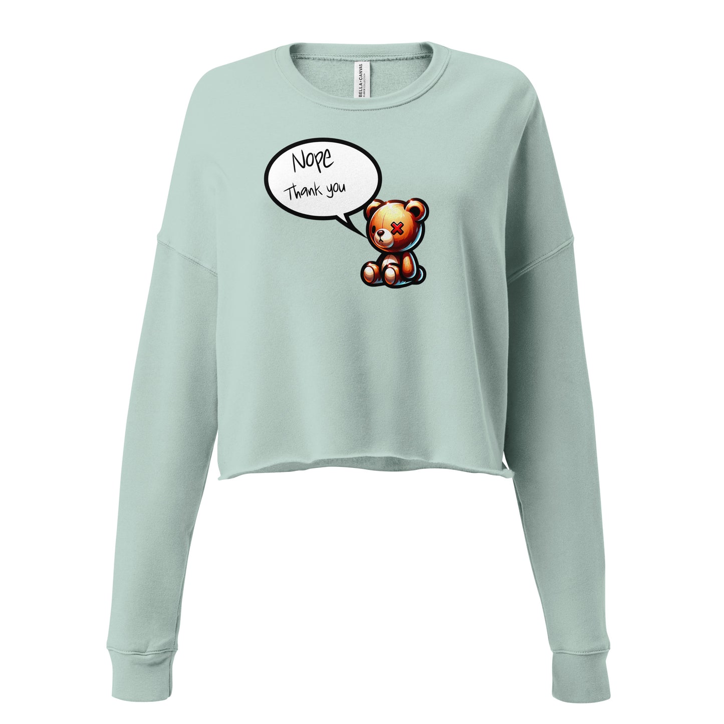 Women’s Crop Sweatshirt Iconic teddy Opal Color front reference